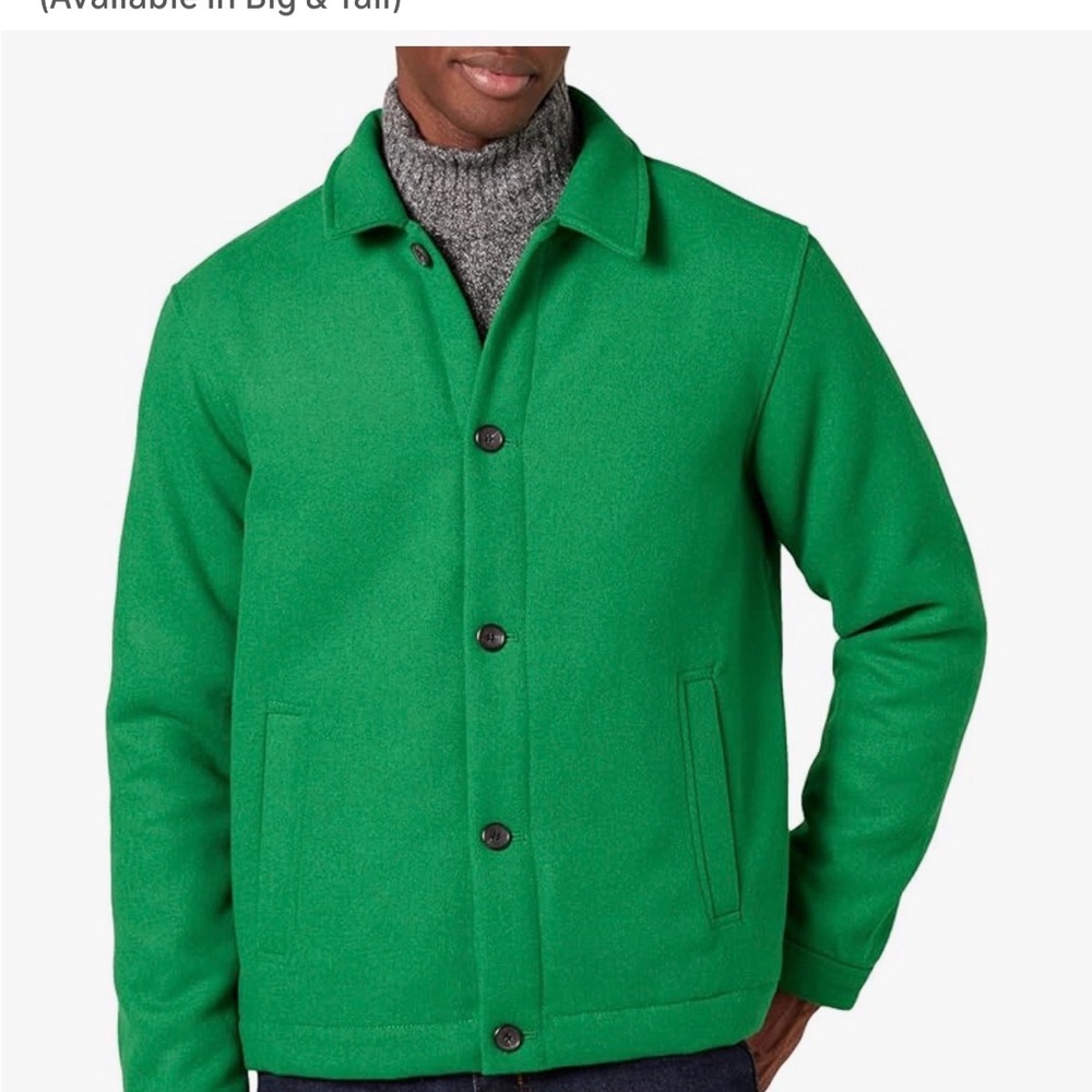 Amazon Essentials Vibrant Green Jacket NWT - image 3